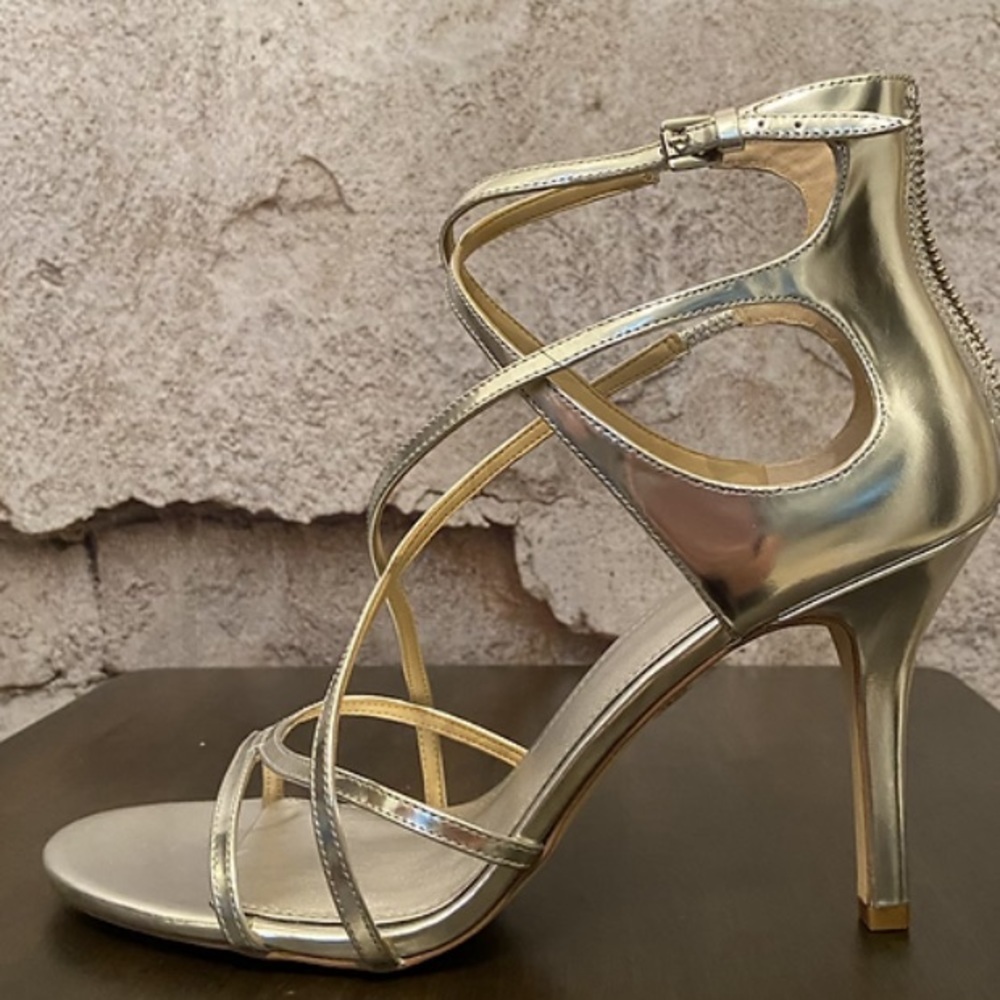 Michael Kors Silver Strappy Heels
